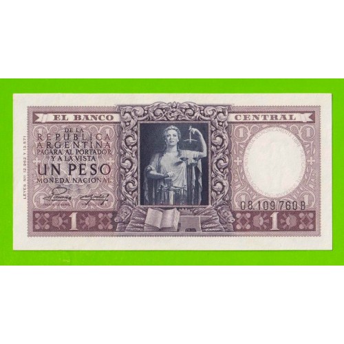 Аргентина - 1 песо - 1952 (1953) - серия B - UNC-!!!