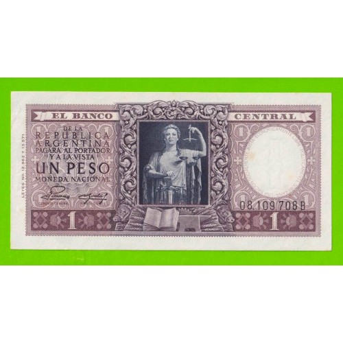 Аргентина - 1 песо - 1952 (1953) - серия B - XF+++!!!