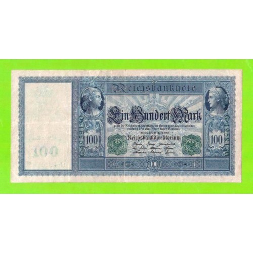 Германия - 100 марок - 1910 - Зеленая печать