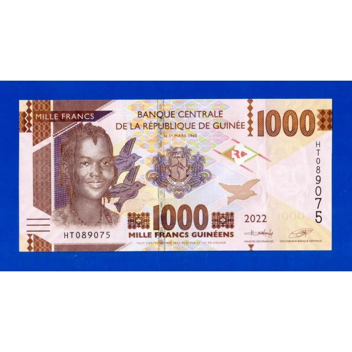 Гвинея - 1000 франков - 2022 - UNC!!!