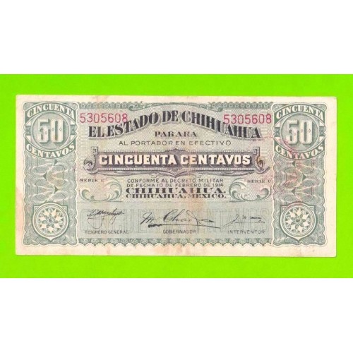 Мексика, Чихуахуа - 50 сентаво - 1914