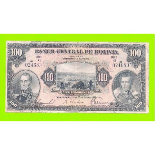 Боливия - 100 боливиано - 1928 (1-й выпуск)
