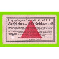 Германия, Лагерные деньги (Лагерь для военнопленных) - 10 марок / рейхсмарок - 1939