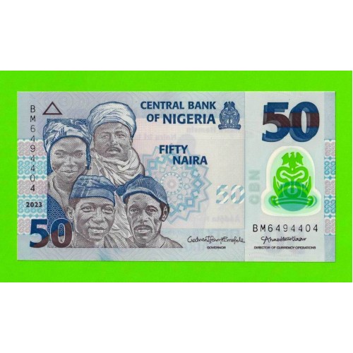 Нигерия - 50 найра - 2023 - полимер - UNC!!!