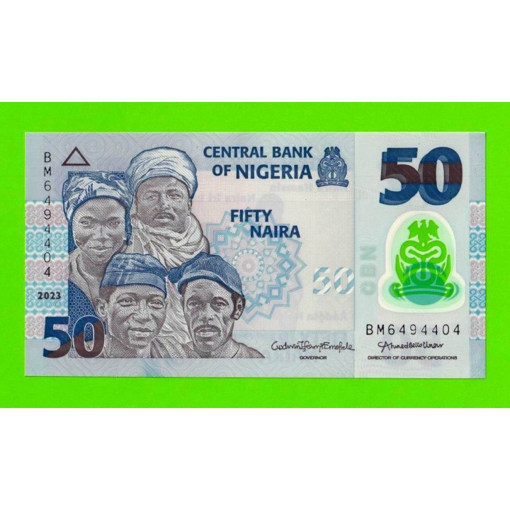 Нигерия - 50 найра - 2023 - полимер - UNC!!!