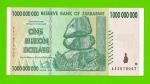 Зимбабве - 1000000000 / 1 миллиард долларов - 2008 (AA)