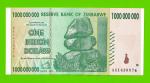 Зимбабве - 1000000000 / 1 миллиард долларов - 2008 (AA)