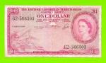 Британские Карибские территории, Карибы - 1 доллар - 1954