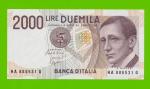 Италия - 2000 лир - 1990 - UNC!!!