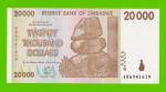 Зимбабве - 20000 долларов - 2008 - UNC!!!