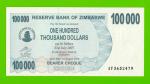 Зимбабве - 100000 долларов - 2006 - UNC!!!