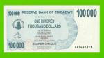 Зимбабве - 100000 долларов - 2006 - UNC!!!