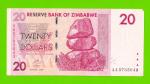 Зимбабве - 20 долларов - 2007 (AA)
