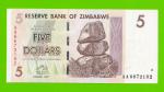 Зимбабве - 5 долларов - 2007 (AA)