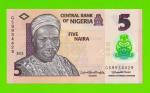 Нигерия - 5 найра - 2022 - полимер - UNC!!!