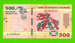 Бурунди - 500 франков - 2023 - UNC!!!