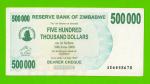 Зимбабве - 500000 долларов - 2007 (AE)