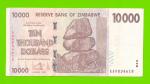 Зимбабве - 10000 долларов - 2008 (AA)