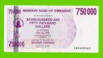 Зимбабве - 750000 долларов - 2007 (AB)