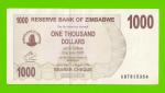 Зимбабве - 1000 долларов - 2006 (AD)