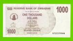 Зимбабве - 1000 долларов - 2006 (AC)