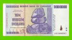 Зимбабве - 10000000000 / 10 миллиардов долларов - 2008 (AB)