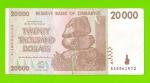 Зимбабве - 20000 долларов - 2008 (AA)