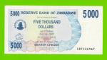 Зимбабве - 5000 долларов - 2007 (AB)