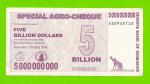 Зимбабве - 5000000000 / 5 миллиардов долларов - 2008 (AB)