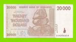 Зимбабве - 20000 долларов - 2008 (AA)