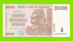 Зимбабве - 20000 долларов - 2008 (AA)