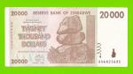 Зимбабве - 20000 долларов - 2008 (AA)