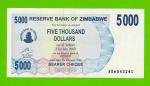 Зимбабве - 5000 долларов - 2007 (AB)