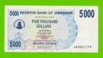 Зимбабве - 5000 долларов - 2007 (AB)