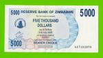 Зимбабве - 5000 долларов - 2007 (AA)