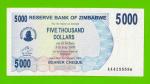 Зимбабве - 5000 долларов - 2007 (AA)