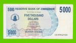 Зимбабве - 5000 долларов - 2007 (AA)