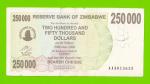 Зимбабве - 250000 долларов - 2007 (AA)