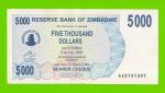 Зимбабве - 5000 долларов - 2007 (AA)