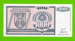 Босния и Герцеговина (Республика Сербская) - 1000 динаров - 1992 (AA) - XF!!!
