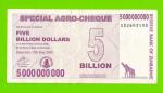 Зимбабве - 5000000000 / 5 миллиардов долларов - 2008 (AB)