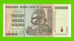 Зимбабве - 20000000000 / 20 миллиардов долларов - 2008 (AA) - UNC-!!!