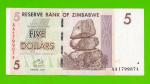 Зимбабве - 5 долларов - 2007 (AA)