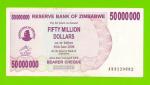 Зимбабве - 50000000 / 50 миллионов долларов - 2008 (AM)