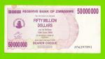 Зимбабве - 50000000 / 50 миллионов долларов - 2008 (AF)