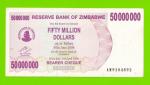Зимбабве - 50000000 / 50 миллионов долларов - 2008 (AM)