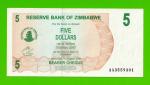 Зимбабве - 5 долларов - 2006 (AA) - UNC-!!!