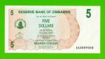 Зимбабве - 5 долларов - 2006 (AA) - UNC!!!