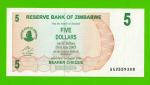 Зимбабве - 5 долларов - 2006 (AA) - UNC!!!