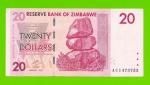 Зимбабве - 20 долларов - 2007 (AC)
